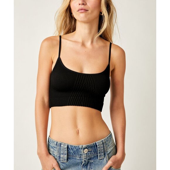 FREE PEOPLE Kickback Seamless Bra / Black - Picture 4 of 9